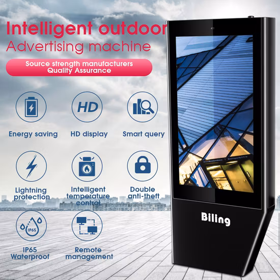 55 Inch LCD Outdoor Waterproof Petrol Station Digital Signage Video Advertising Screen for Gas Station