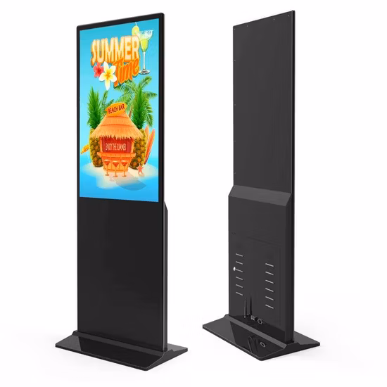High Definition Floor Stand LCD Display Kiosk Outdoor Digital Signage for Street and Park